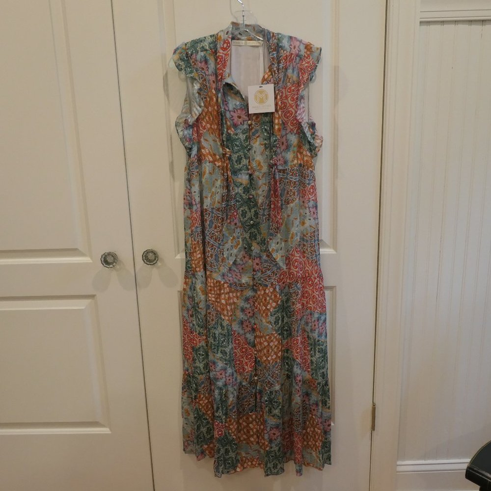 Marie Oliver Kylee Maxi Dress XS in Patchwork NWT